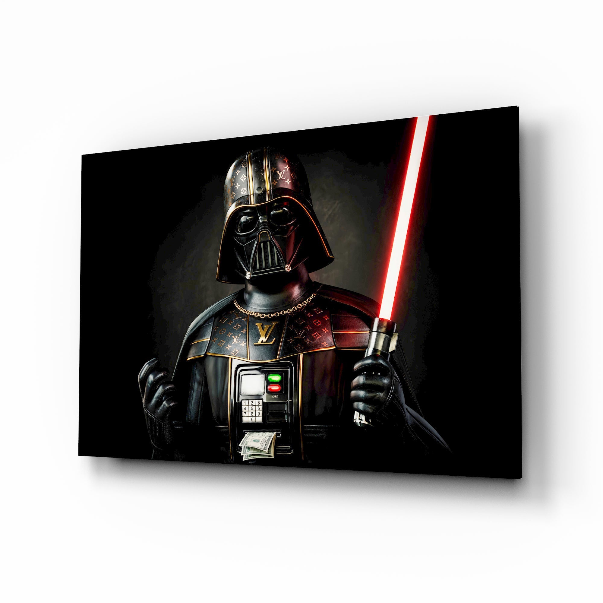 Vader's Luxurious Swipe Glass Wall Art