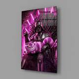 Vader & Cheshire Cat Throne Glass Wall Art