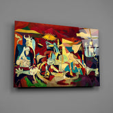 Abstract Expressionist Glass Wall Art