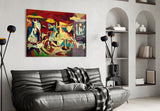 Abstract Expressionist Glass Wall Art