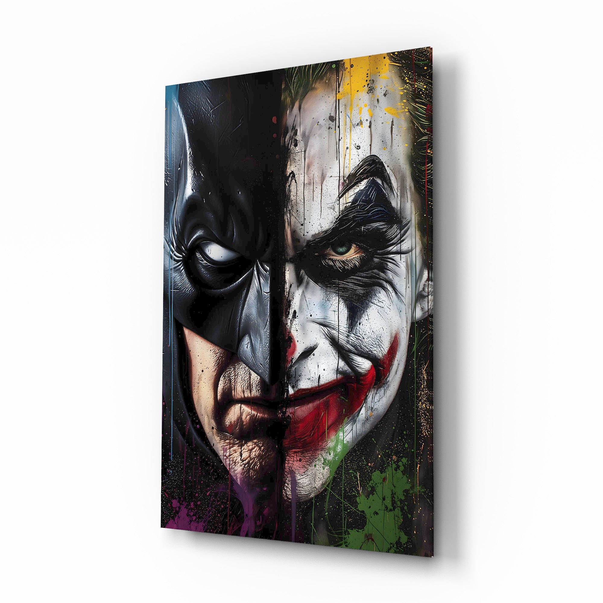Batman vs. Joker Glass Wall Art