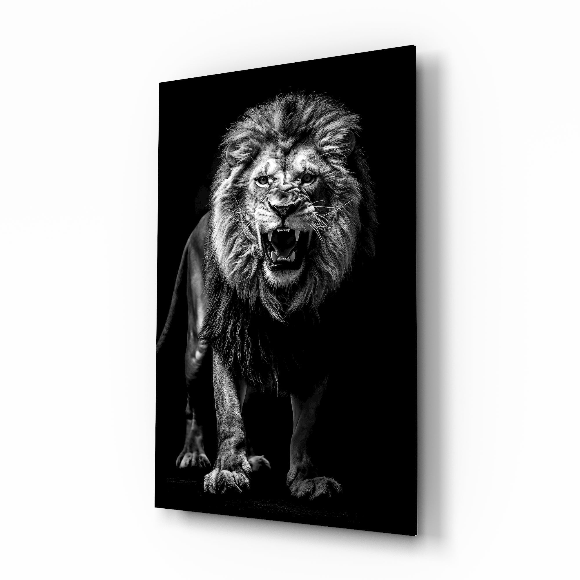 Lion Roar Glass Wall Art