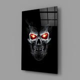 Fiery Skull Glass Wall Art