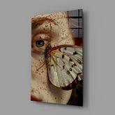 Butterfly on Skin Glass Wall Art