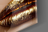 Golden Leopard Glam Glass Wall Art