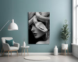 Snake Head Portrait Glass Wall Art