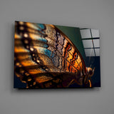 Butterfly Wing in Fire Glass Wall Art