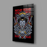 Mecha Geisha Glass Wall Art
