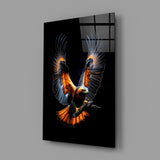 Eagle in Flight Glass Wall Art