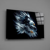 Eagle in Flight Glass Wall Art