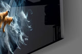Eagle in Flight Glass Wall Art