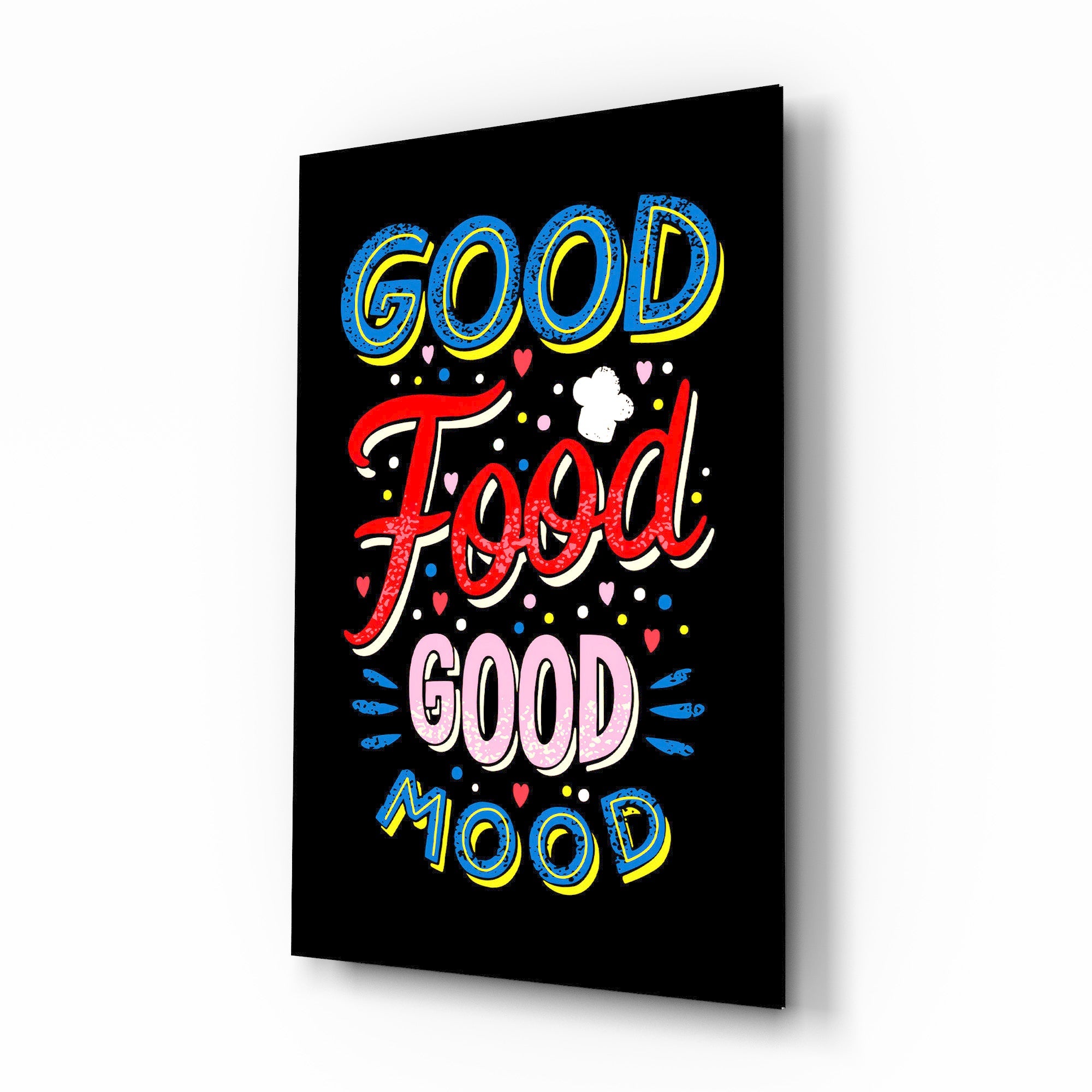 Good Food Good Mood Glass Wall Art