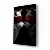Wolf Love Glass Wall Art