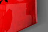 Albanian Eagle on Red Glass Wall Art
