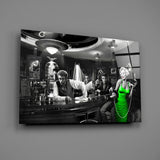 Marilyn's Green Glow Glass Wall Art