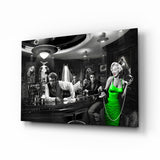 Marilyn's Green Glow Glass Wall Art