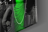 Marilyn's Green Glow Glass Wall Art