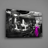 Iconic Pop Culture Mashup Glass Wall Art
