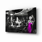 Iconic Pop Culture Mashup Glass Wall Art