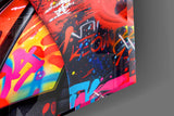 Vader Graffiti Glass Wall Art