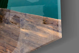 Misty Lake Serenity Glass Wall Art