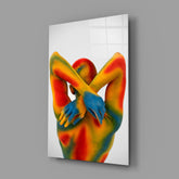 Abstract Embrace Glass Wall Art