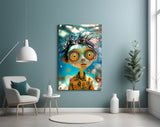 Mystic Underwater Gaze Glass Wall Art