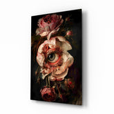 Floral Eye Bloom Glass Wall Art
