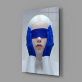 Blindfolded Serenity Glass Wall Art