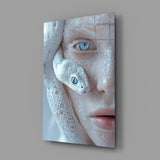 Snake Skin Portrait Glass Wall Art
