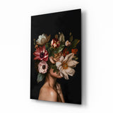 Floral Portrait Glass Wall Art