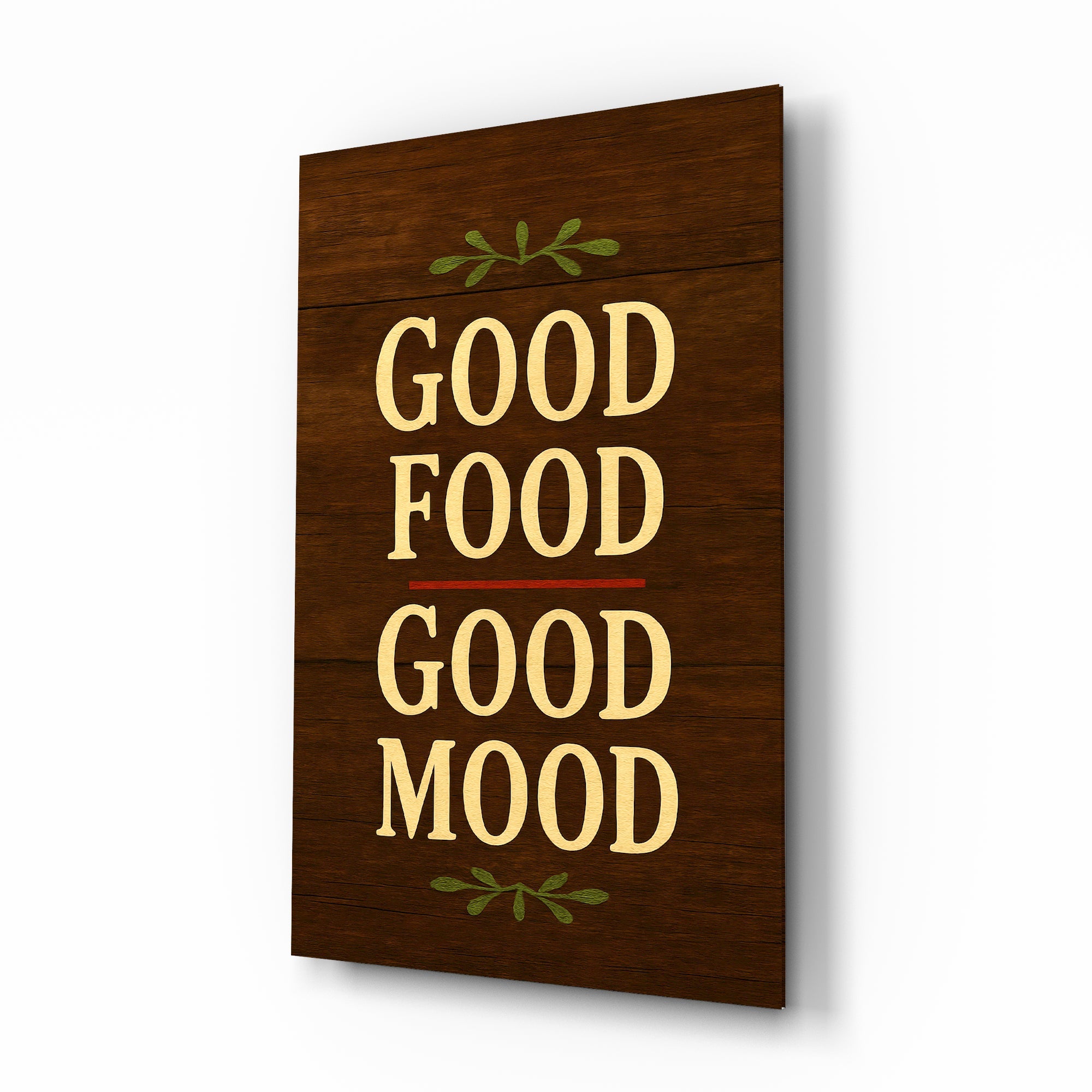 Good Food Good Mood Glass Wall Art