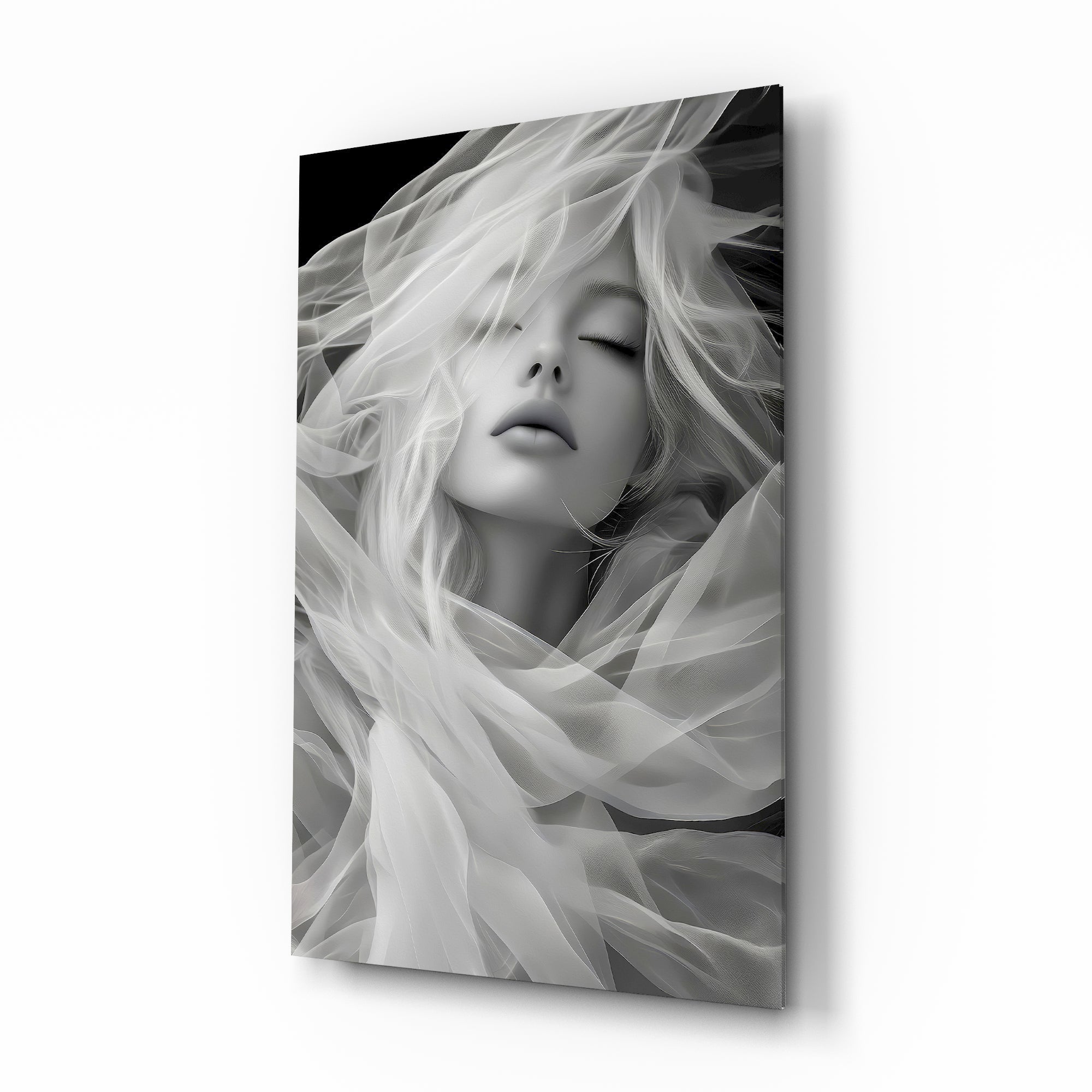 Ethereal Veil Glass Wall Art