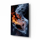 Flaming Wisdom Glass Wall Art