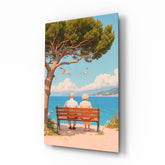 Couple's Serenity Glass Wall Art