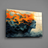 Flame of the Mind Glass Wall Art