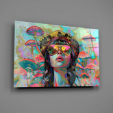 Psychedelic Forest Vision Glass Wall Art