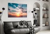 Ethereal Sunset Sky Glass Wall Art