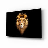 Lion's Majesty Glass Wall Art