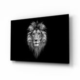 Lion's Majesty Glass Wall Art