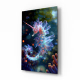 Glowing Sea Dragon Glass Wall Art