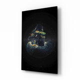 Galactic Horse in Space Glass Wall Art
