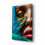 Lizard Eyes Glass Wall Art