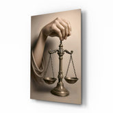 Justice Balance Hand Glass Wall Art