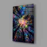 Forest Glow Glass Wall Art