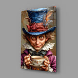 Mad Hatter's Tea Party Glass Wall Art
