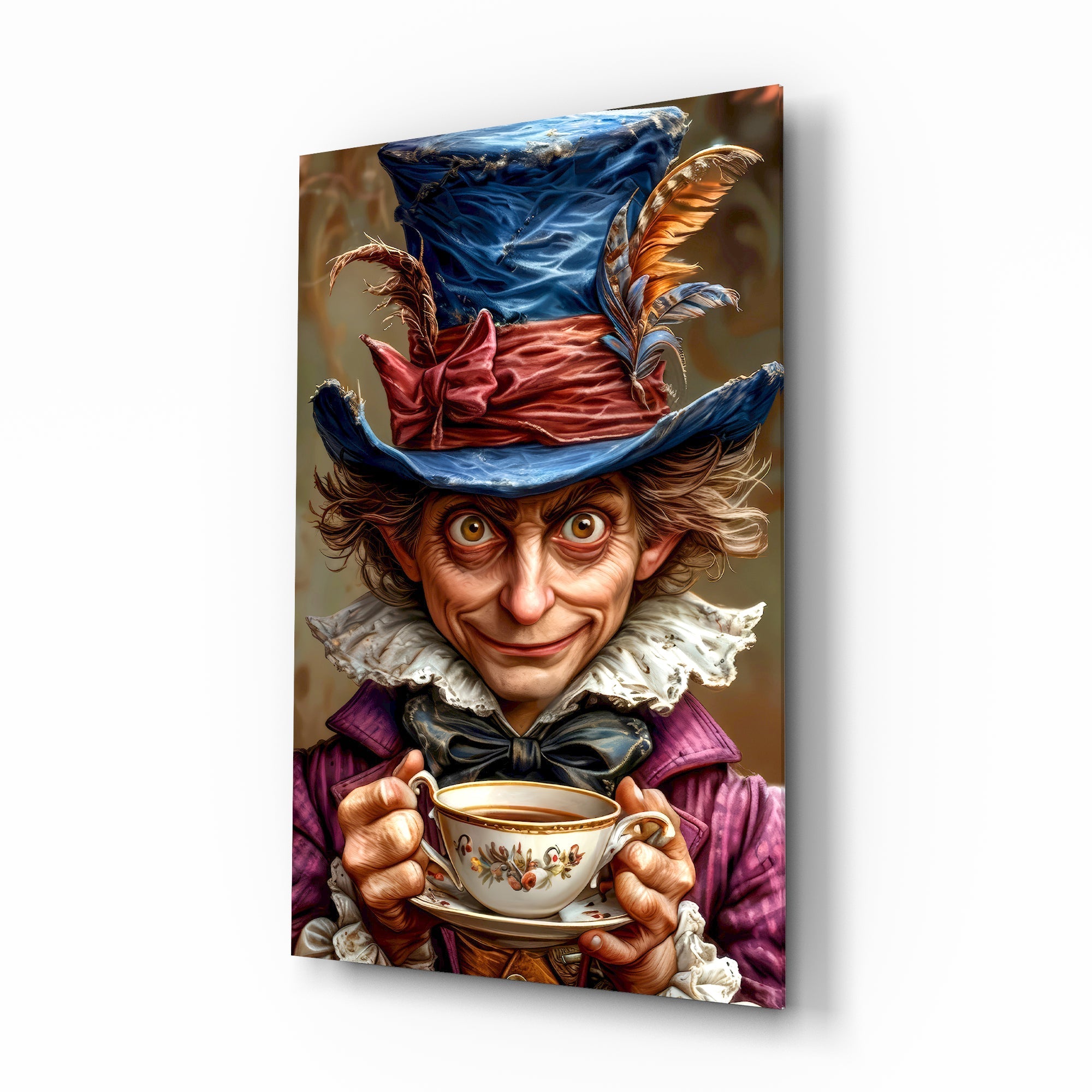 Mad Hatter's Tea Party Glass Wall Art
