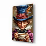 Mad Hatter's Tea Party Glass Wall Art