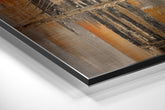 City Silhouette Brushed Aluminium Dibond Wall Art.