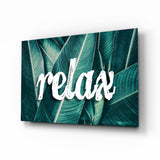 Relax Glass Wall Art.